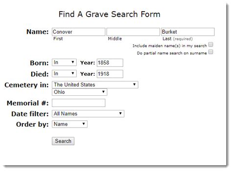 Find A Grave At Genealogy Gems