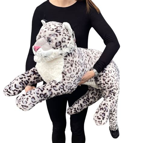 Snow Leopard Jumbo Extra Large 30 76cm Soft Plush Toy Cuddlekins Wild Republic