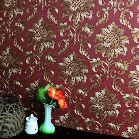 Beibehang European Style Damascus Gilt Wallpaper Living Room Bedroom Tv