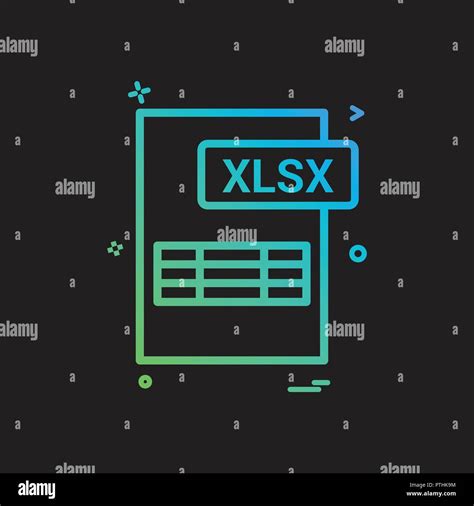 Xlsx File Format Icon Vector Design Stock Vector Image And Art Alamy