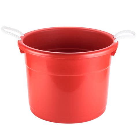 Continental 8119rd Huskee Red Tub With Rope Handles 17 X 16 34