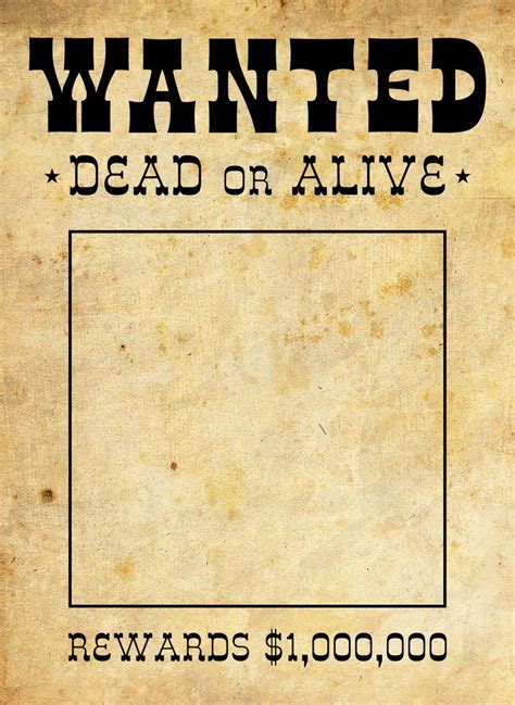 Printable Blank Wanted Poster Template Posters Printable Poster Template Wanted Template