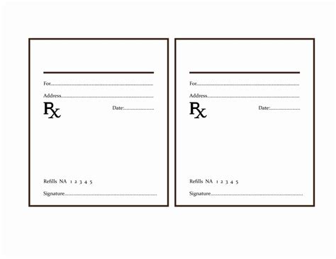 Prescription Label Template