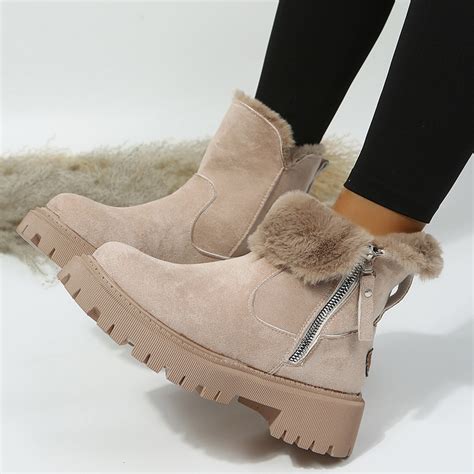 ankle snow boots women 2023 winter warm fashion designer platform boots gladiator non slip plush