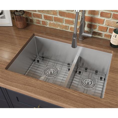 Get free shipping on qualified 28 in kitchen sinks or buy online pick up in store today in the kitchen department. Ruvati 28-inch Low-Divide Undermount Tight Radius 60/40 ...