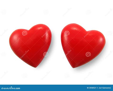 Two Red Hearts Stock Image Image 2058521