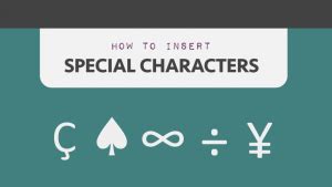 How To Insert Special Characters Cheat Sheet Download Excel Off The