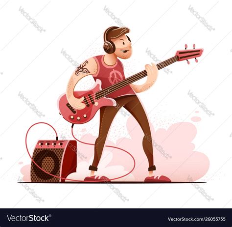 Rock guitar player Royalty Free Vector Image - VectorStock