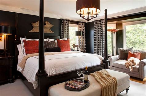 Dubbed the crimson room, the guest bedroom of a historic english estate gives red a classic spin with the matching curtains and wall. Red, Black And White Interiors: Living Rooms, Kitchens ...