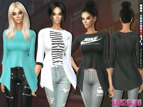 The Sims Resource 201 3d Casual Top With Sleeves By Sims2fanbg