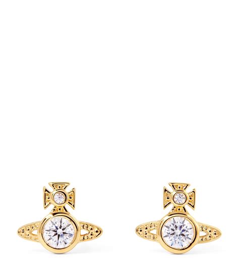 Vivienne Westwood Crystal Embellished London Orb Stud Earrings Harrods Hk