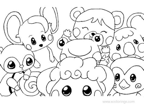 Animal Crossing Coloring Pages Happy Animals