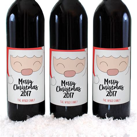Santa Wine Labels Customize Yours For Holiday Ts Wine