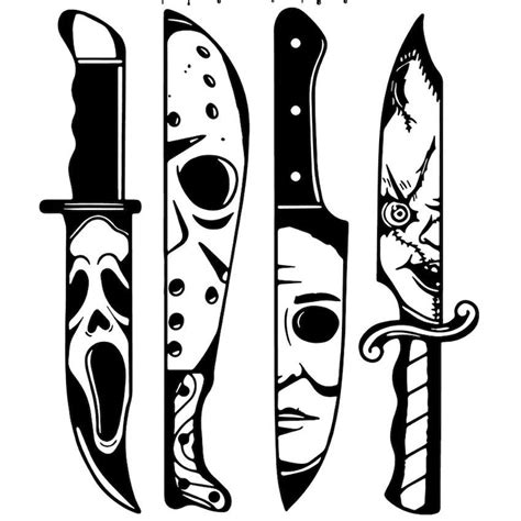 Halloween Svg Horror Movie Characters In Knives Svg Png Etsy Singapore