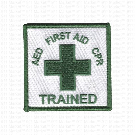 Aed First Aid Cpr Trained Patch In 2022 Patches Patch Design