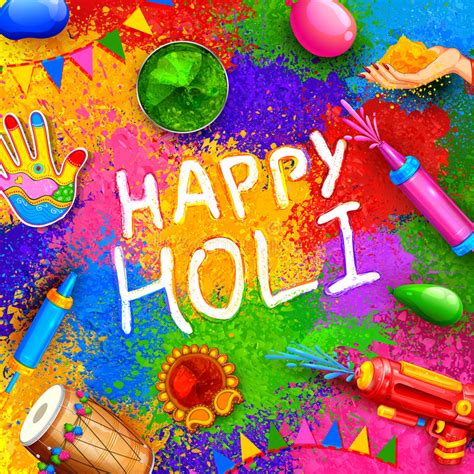 Happy Holi Background For Festival Of Colors Celebration Greetings