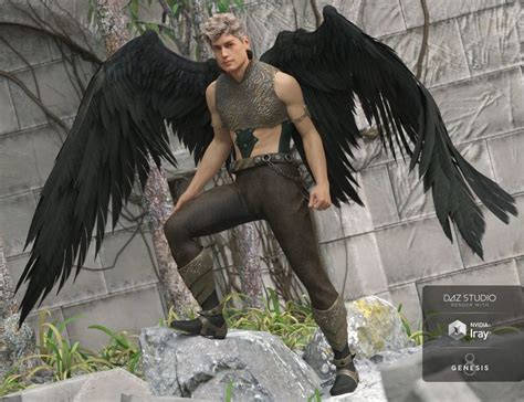 Morning Star Wings For Genesis 3 And Genesis 8 Males Pose Reference