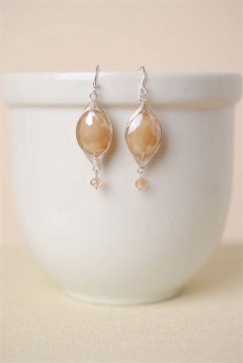 Anne Vaughan Designs Herringbone Crystal Oblong Dangle Earrings