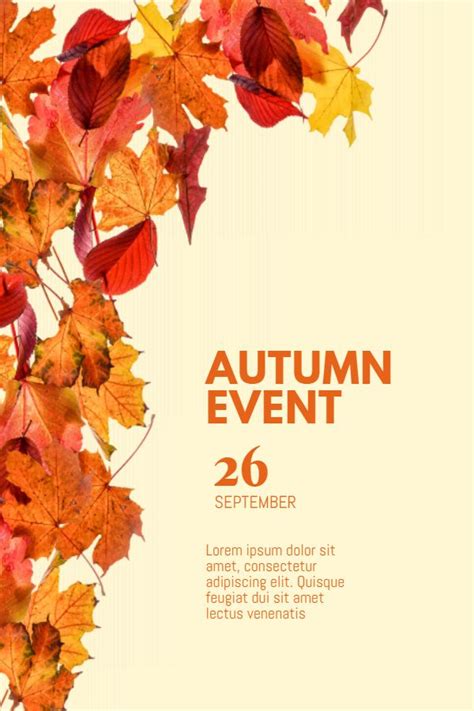 Autumn Harvest Event Flyer Social Media Post Template Event Flyer