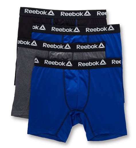 Reebok Reebok Mens Performance Boxer Briefs 4 Pack