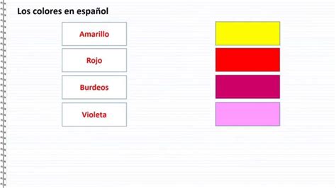 Vocabulario Los Colores En Español Youtube