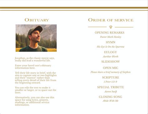 Traditional Hunting Scene Funeral Program » Urns | Online