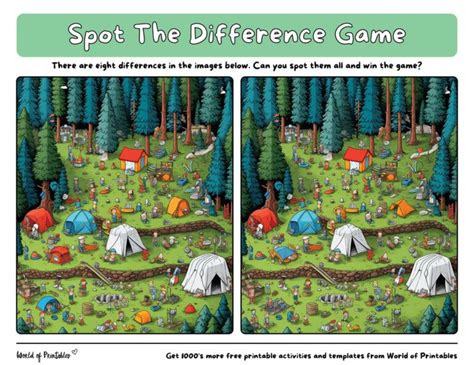 Hard Spot The Difference Games World Of Printables
