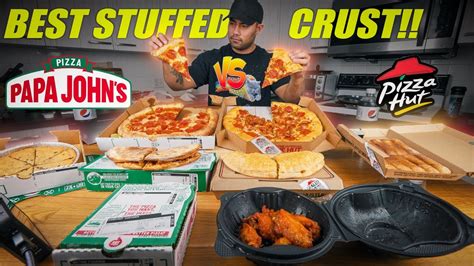 Papa John S Vs Pizza Hut Stuffed Crust Pizza Battle Which One Wins Youtube