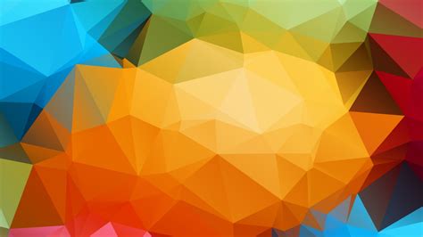 Wallpaper Colorful Digital Art Abstract Sky Low Poly Symmetry Yellow Triangle Pattern