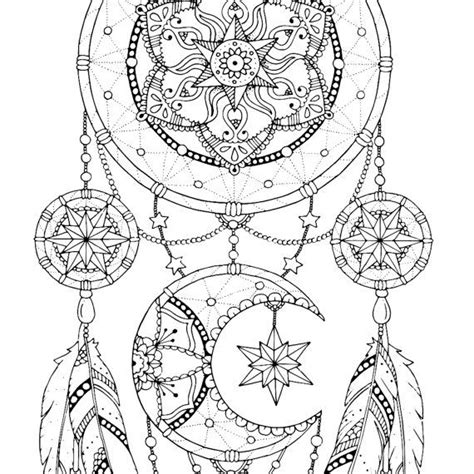 Dreamcatcher Coloring Pages Adult Coloring Book Printable Coloring