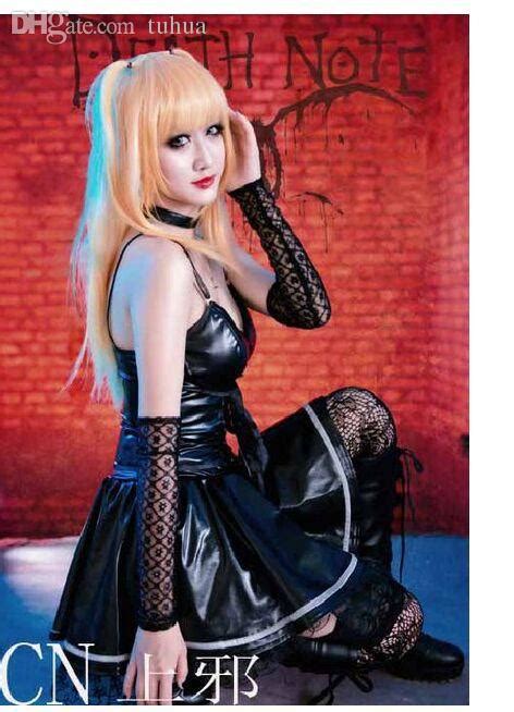 wholesale sexy halloween costumes for girls anime death note misa amane cosplay costume black