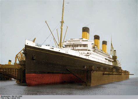 White Star Lines Majestic In Drydock Titanic Ship Cruise Liner