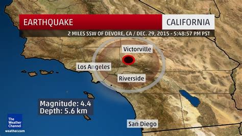 Shallow 4 4 Magnitude Earthquake And Several Aftershocks Rattle Southern California The
