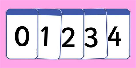 Number Digit Cards 0 20 Numeracy Digit Card Math Number