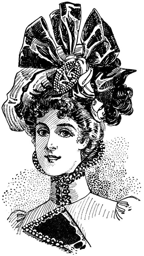 Victorian era art, artists, furniture. Victorian Hats for Ladies Clip Art - Old Design Shop Blog