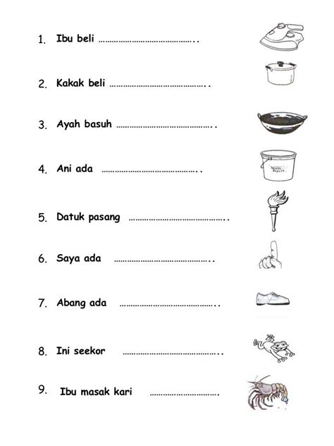 Ujian penulisan bahasa melayu tahun 4 via www.slideshare.net. Image result for latihan bahasa malaysia tahun 1 | baju ...