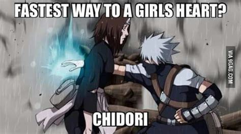 Fastest Way To A Girls Heart Chidori Anime Memes Funny Naruto Funny