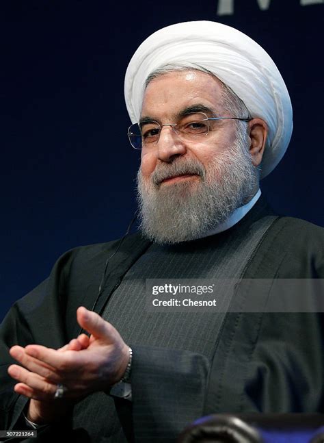 iranian president hassan rouhani attends a meeting with the french news photo getty images