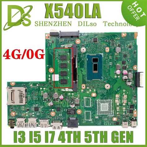 Kefu X540la Asus X540l F540l X540lj 노트북 마더 보드 4g Ram I3 4005 I5 4200u