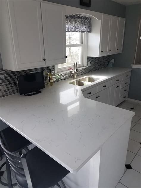 Check spelling or type a new query. Lg Viatera "Willow White" quartz countertops and wall caps ...