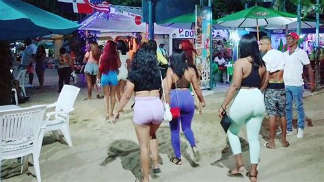 Sosua Beach Nightlife They Are More Pretty In The Night Than Day Time Dominican Republic Youtube