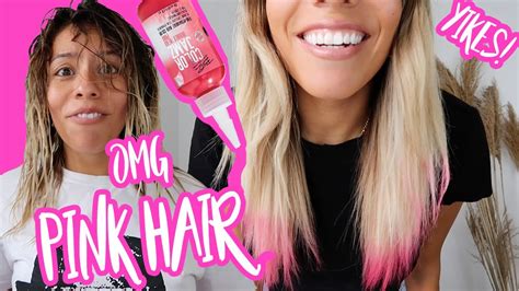 i dyed my hair pink and i loved it how to dye your hair pink youtube