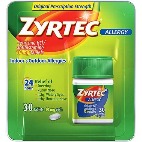 Zyrtec Allergy 10mg Tablets 30ct