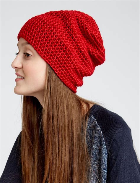 New Free Slouchy Beanie Pattern Intended For Beginners And It Red