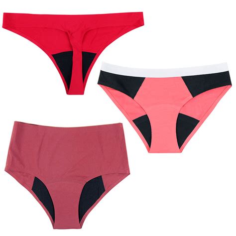 Famicheer Seamless Menstrual Underwear Bikini Sport Period Underwear