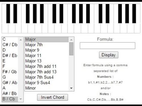 We realize the limitations of this and hope to eventually separate data from different scales the default viewing key is c major, and the options are the six most common chords used in this key. Free Online Piano Chord Finder & Dictionary - Mobile Friendly - YouTube