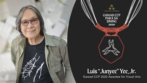 Luis Junyee Yee Jr 2020 Gawad Ccp Para Sa Sining Visual Arts Youtube