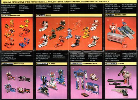 Original Transformers G1 Characters Toy Catalog 2023 2024 Comic Con