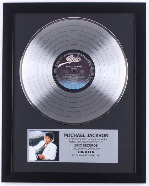Michael Jackson Custom Framed 1575x1975 Platinum Plated Thriller