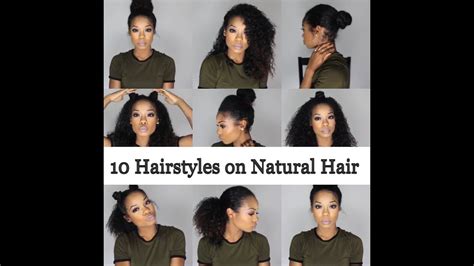 Everyone wants to rock one but many steer clear of them because they fear it is only for certain hair types. 10 Quick and Easy Hairstyles on Natural Hair - 3B/3C - YouTube